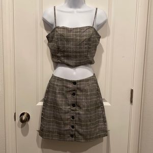 Lottie Moss Pacsun Black and White 2 piece skirt set size S